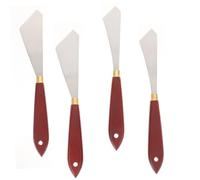 STOBOK Aggiorna Le Tue Forniture Artistiche Set Di 4 Spatole Per Pittura A Taglierini Per Pittura Acrilica Raschietti Per Pittura Con Manico in Legno Resistenti E Facili Da Usare