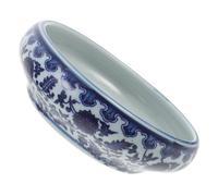 STOBOK Ceramic Ink Brush Washer Versatile Ink Dish for Calligraphy and Painting Easy to Clean and Portable Large Chinese Water Pot for Artists