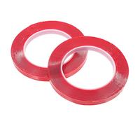 STOBOK Nastro Biadesivo Trasparente 2 Di Nastro Adesivo Montante Per Nail Art Forte e Resistente Dimensioni 10mm x 10m Ideale Per Imballaggio Unghie e Presentazioni