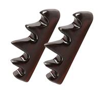 STOBOK Portapennelli per Calligrafia in Legno di Cinque Dita a Forma di Montagna, Set da 2 Pezzi, Poggiapennello Cinese per Pennelli da Scrittura, per Organizzare e Decorare La Scrivania Artistica