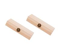 STOBOK Set 2 Scatole Di Legno Per Cancelleria Fai Da Te 21x7x3,8 Cm Astuccio Portapenne Vuoto Multifunzione Per Studenti e Ufficio Portapenne Robusto e Portatile