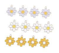 STOBOK Set 30 Ciondoli in Lega a Forma Di Fiore a 8 Petali Multicolore, Pendenti Per Creazione Di Gioielli Fai Da Te, Adatti Per Collane, Portachiavi e Accessori Artigianali