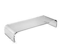 STOBOK Supporto per Monitor in Acrilico Trasparente 2 in 1 Base per Sollevamento Computer e Poggiapolsi, Mensola Stabile per Scrivania, per Ufficio e Studio Domestico