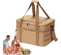 Stoccaggio da campeggio - Organizzatore per tronco - Borsa portaoggetti da campeggio - Contenitore esterno morbido con borsa di raffreddamento isolata (36 L), grande capacità per acqua, birra, succhi