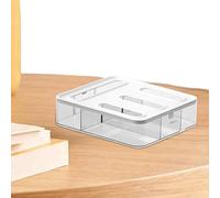 Stoccaggio trasparente delle borse Ziplock - Scatola di organizzatori per animali domestici, 12,4 x 10,9 x 3,2 pollici, coperchio bianco, dispenser per cassetti da cucina, facile da pulire |
