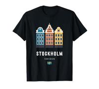 Stoccolma Svezia Città Vecchia scandinava edifici Colorati Maglietta