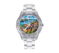 Stoccolma Svezia Orologi da uomo in acciaio inox cinturino analogico al quarzo orologio da polso business, Stile:, regular, Bracciale