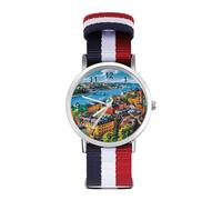 Stoccolma Svezia orologio sportivo per uomo donna cinturino in nylon orologio da polso analogico al quarzo, Stile:, regular, Cinturino