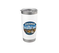 Stoccolma Svezia Souvenir/Stoccolma Bicchiere termico in acciaio inox doppia parete