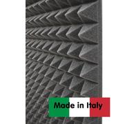 Stock 10 mq pannelli fonoassorbenti isolanti 100x100x5,5 cm NERI piramidale NEW