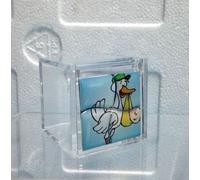 STOCK 10 PEZZI Cicogna CELESTE Scatola Scatolina in plexiglass portaconf 09DI