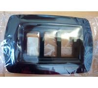 STOCK 10 PEZZI PLACCA ELETTROCANALI ECL2593N 3MODULI NERO
