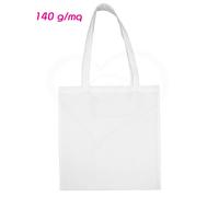 STOCK 10 SHOPPER BORSA DELLA SPESA COTONE 38X42 CON MANICI LUNGHI 140G/MQ