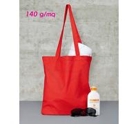 STOCK 10 SHOPPER BORSA DELLA SPESA COTONE 38X42 CON MANICI LUNGHI 140G/MQ