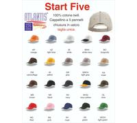 STOCK 100 pezzi ATLANTIS START FIVE cappello PROMOZIONALE cappellino ECONOMICO