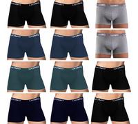 Stock 12 paia BOXER uomo pack mutande cotone elasticizzato lotto TOOCOOL B002-12