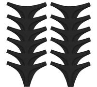 Stock 12 pezzi Perizoma slip donna thong liscio tanga elasticizzato nuovo 368-1