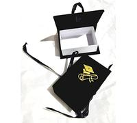 STOCK 12 PEZZI Scatolina Libro Laurea Nero portaconfetti porta confetti
