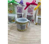 STOCK 12 PZ - Mini Tazza con Frase "Le Parole Che Non Ti Ho Detto" - Bomboniera