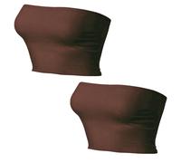 Stock 2 pezzi Top Donna Senza Maniche Corto Fascia Bustier TOOCOOL VI-553