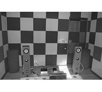 Stock 20 mq pannelli fonoassorbenti 100x100x3cm alta densità grigio piramidale