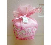 STOCK 20 PEZZI Sacchetto Rete Rosa con laccetto e Gessetto Casetta Nasci 093K