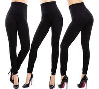 Stock 3 pezzi leggings donna termici felpati caldi collant fuseaux S-88001