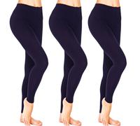 Stock 3 pezzi leggings donna termici felpati caldi collant fuseaux S-88001