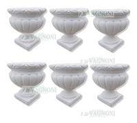 Stock 4-6 Vasi Vaso a Calice fioriera in cemento e marmo pietra giardino fiori