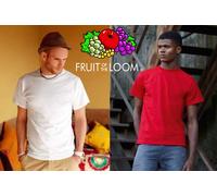 STOCK 5 pezzi FRUIT OF THE LOOM maglietta T-shirt HEAVY 195 gr. manica corta