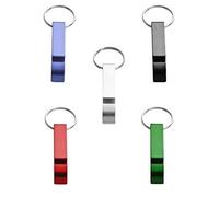 STOCK 50 PEZZI Piccolo portachiavi in alluminio con funzione apribottigl