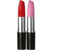 STOCK 50 PEZZI SIMPATICA PENNA A SFERA A FORMA DI ROSSETTO vari colori 0M2D