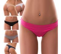 Stock 6 pezzi Perizoma slip donna thong liscio tanga elasticizzato nuovo 368-6