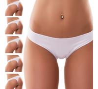 Stock 6 pezzi Perizoma slip donna thong string liscio tanga elasticizzato 368P6