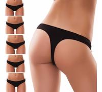 Stock 6 pezzi Perizoma slip donna thong string liscio tanga elasticizzato 368P6
