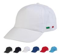 Stock da 10 Cappellini Personalizzati con Logo Gadget Personalizzabili Promozionali con Stampa per Eventi, Gite, Fiere, Aziendali Berretti Pubblicitari da Uomo e Donna Stampati con Visiera PM102