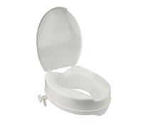 Stock-Fachmann Russka - Rialzo per WC, 10 cm, colore: bianco, con coperchio.