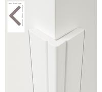 *STOCK FOLLI* asta intera di Profilo angolare in Polimeri Bianco RAL 9016 verniciabile 35X35mm - 2 metri lineari