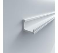 *STOCK FOLLI* Profilo angolare passacavo - porta LED - in Polimeri Bianco RAL 9016 verniciabile 25X20mm (Prezzo al metro)
