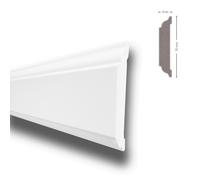 *STOCK FOLLI* Profilo o cornice per boiserie in Polimeri Bianco RAL 9016 verniciabile 70X15mm (Prezzo al metro)