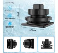 Stock Kit Tappo Scarico Serbatoio Valvola Ottone con Componenti Plastica ABS Res