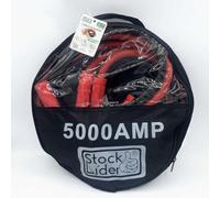 Stock Leader - Cavi di avviamento per batteria da auto 2-3 m, pinze per batteria per auto ricarica di emergenza, presa forte, pinze per cohce, con borsa di trasporto (batteria 5000 Amp)