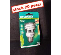 STOCK LOTTO 20 lampadine SYLVANIA RISPARMIO ENERGETICO E27 12/55W SPIRALE CALDA