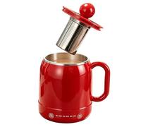 Stock Pot - Electric Kettle, Ceramic Cooker Slow Cooking Soup Machine Unit | Ergonomic Handle Ceramic Non Stick Interior | Home Apartment Office Travel Camping Picnic, Slow Cooker Stew Kettle Appliance