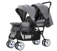 STOCK UE Passeggini gemelli Passeggini doppi per bambini a due posti Carrozzina pieghevole Passeggino per bambini all'ingrosso Sedili anteriori e posteriori