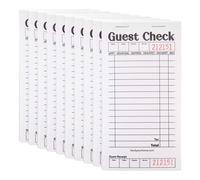 Stock Your Home Black+White Guest Check Books for Servers (10 Pack) Se