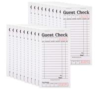 Stock Your Home Black+White Guest Check Books for Servers 20 Pack Server Note Pads Waiter Checkbook Food Receipt Book Restaurant Order Pad Paper C