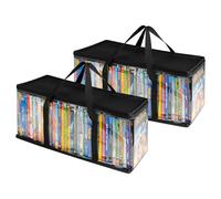 Stock Your Home DVD Storage Borse (set di 2) Borsa per organizzatore multimediale per DVDS CDS Blu Ray Disc Film Case VHS Box Video Game Dischi di pl