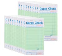 Stock Your Home Green Guest Check Books for Servers (20 Pack) Server N