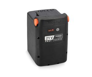 STOCKER - Batteria Fast Charge 21 V 2,6 Ah 56 Wh Li-Ion, Compatibile con Utensili Linea 21 V, Ricarica Rapida garantita con il caricatore adatto, Protezione Integrata
